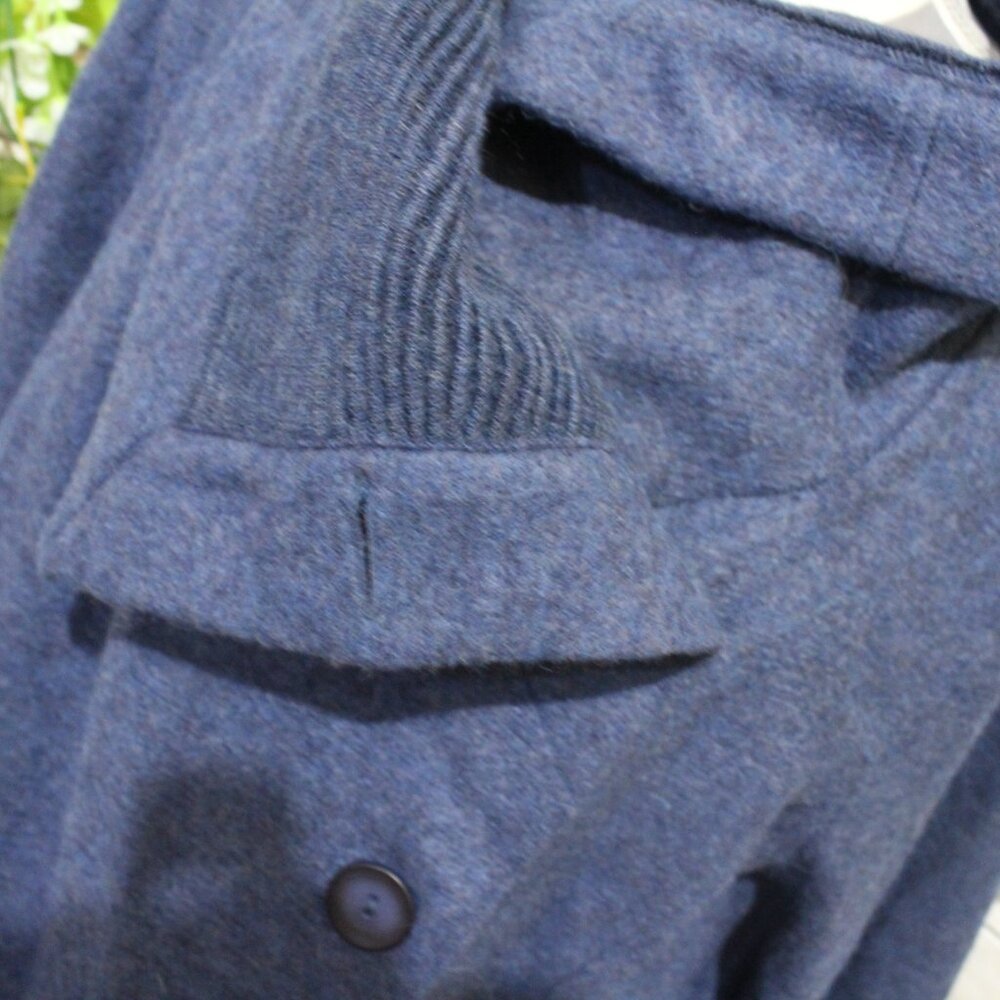 Overland blue Shawl Collar button up sweater - Picture 3 of 9